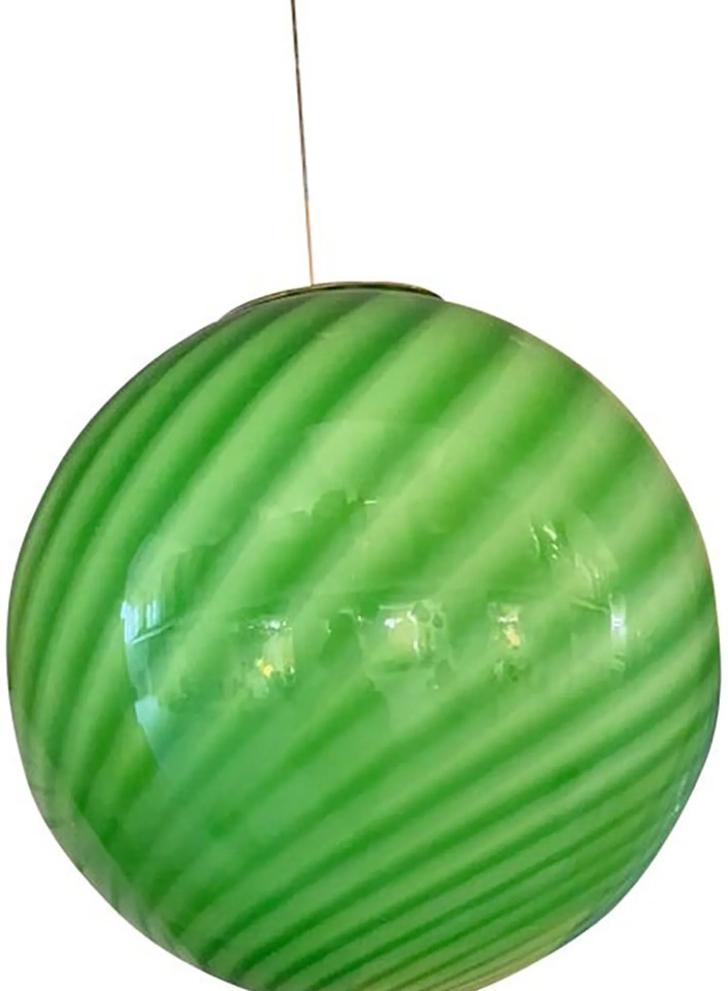 Grüne Hängelampe aus Muranoglas von Simoeng