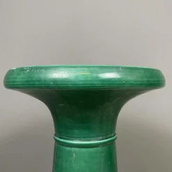 Grüne Italienische Keramiksäulen im Imperial Stil, 1930er, 2er Set