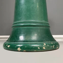 Grüne Italienische Keramiksäulen im Imperial Stil, 1930er, 2er Set