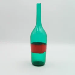 Grüne & Rote Vase von Paolo Venini, 1950