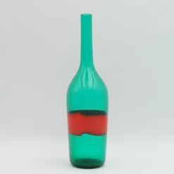 Grüne & Rote Vase von Paolo Venini, 1950