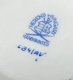Grünes Apponyi Teeservice aus grünem Porzellan von Herend Hungary, 10er Set