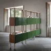 Grünes Flexor Bücherregal aus Holz & Metall von Gio Ponti