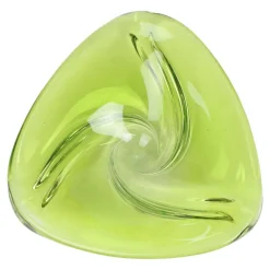 Grüne Vintage Schale aus Kristallglas von Val Saint Lambert, 1960er