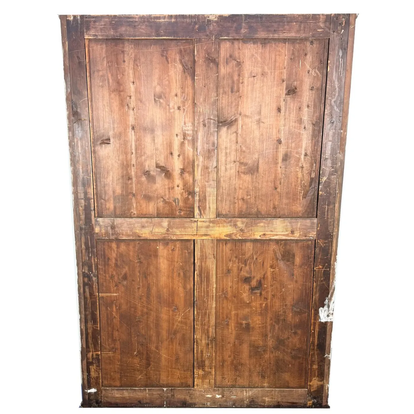Große antike Museumsvitrine aus Metall mit gebogenem Glas, 1890er