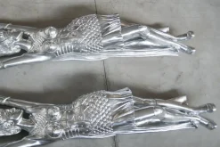 Große Art Deco Skulpturen aus Harz, 2er Set
