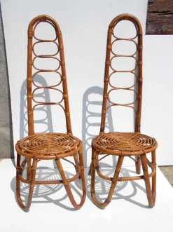 Große Bambuselemente, 1950er, 15 . Set