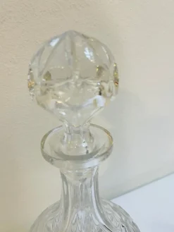 Große Bleikristallflasche mit großem Verschluss von Nachtmann, 1950er