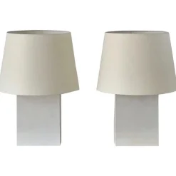 Große Bloc Pergament Lampen von Atelier Cabanel, 2er Set