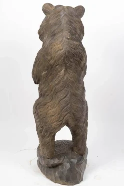 Große Bärenskulptur aus Holz, 20. Jh.
