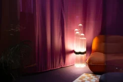Große Cactus Stehlampe in Transparent mit Messing Mittelstück von Mickael Koska für Pulpo