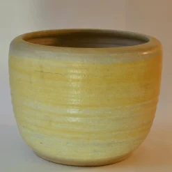 Große Cremeweiße Studio Keramik Übertöpfe von Mobach 1980er, 4 . Set