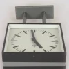 Große doppelseitige Eisenbahnuhr von Pragotron, 1980er