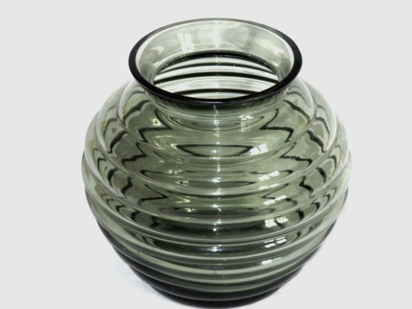 Große Felicitas Vase von Richard Lauke für Glasfabrik Weißwasser, 1939