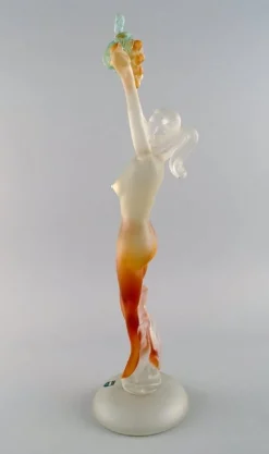Große Frau mit Trauben Murano Skulptur aus mundgeblasenem Kunstglas, 1960er