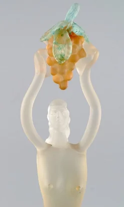 Große Frau mit Trauben Murano Skulptur aus mundgeblasenem Kunstglas, 1960er