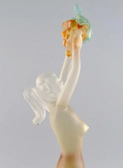 Große Frau mit Trauben Murano Skulptur aus mundgeblasenem Kunstglas, 1960er