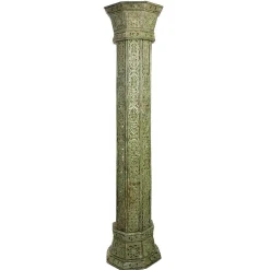 Große geschnitzte Holzsäulen, 4 . Set