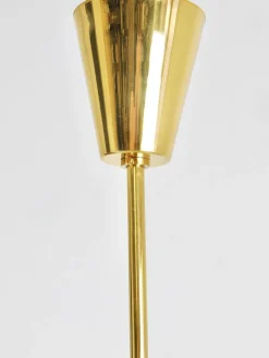 Große Geschwungene Vintage Korblampe aus Messing & Strukturglas von JT Kalmar für Kalmar, Vienna, 1950
