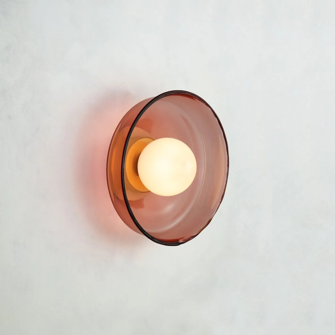 Große Glas Wandlampe von Naama Hofman
