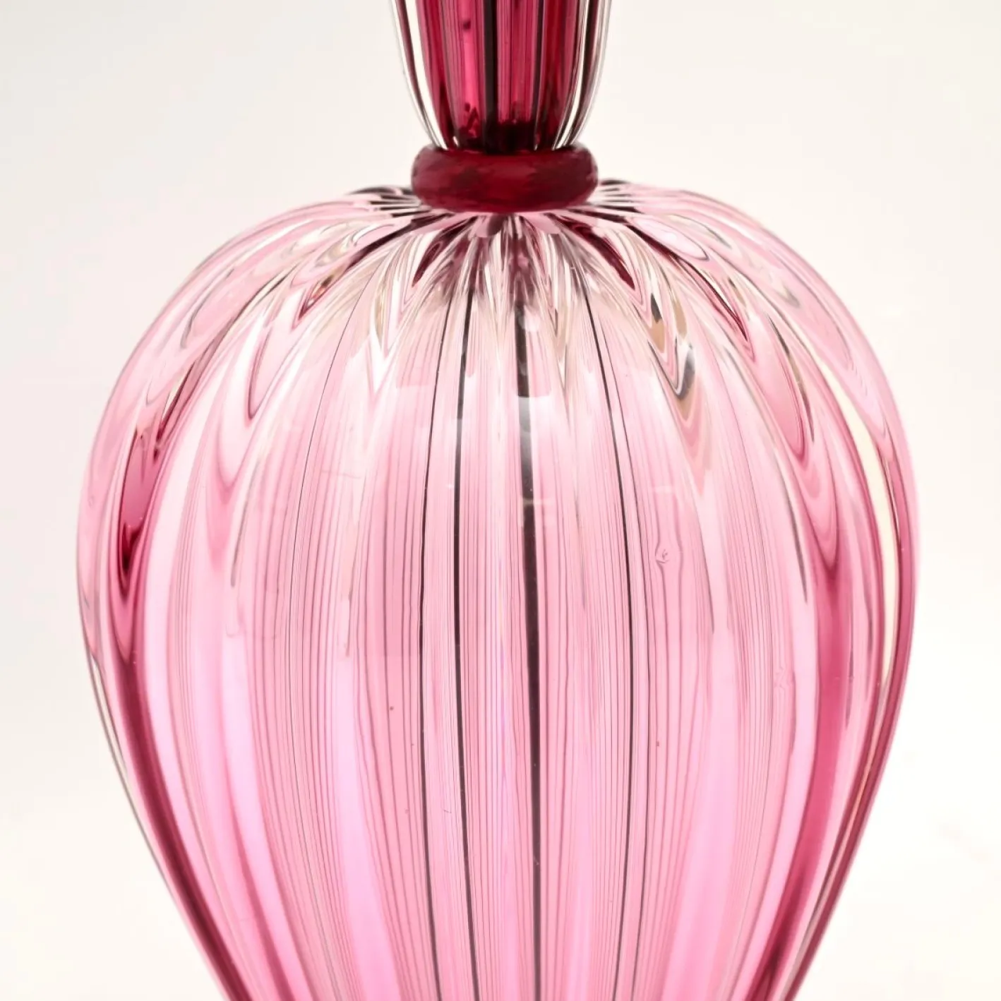 Große Italienische Murano Glas Tischlampen, 1960, 2er Set
