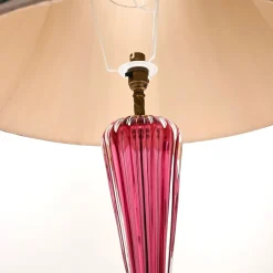Große Italienische Murano Glas Tischlampen, 1960, 2er Set