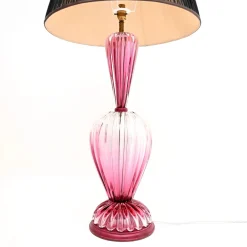 Große Italienische Murano Glas Tischlampen, 1960, 2er Set