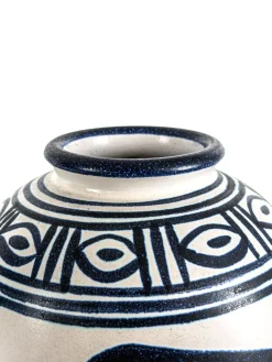 Große Keramikvase mit stilisierten Tiermotiven von Mette Doller für Höganäs, Sweden, 1960er
