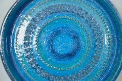 Große Mid-Century Rimini Blu Pottery Keramik Tafelaufsatz von Aldo Londi für Bitossi, Italien, 1960er