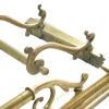 Großer antiker viktorianischer Jugendstil Kamin Fender aus Messing