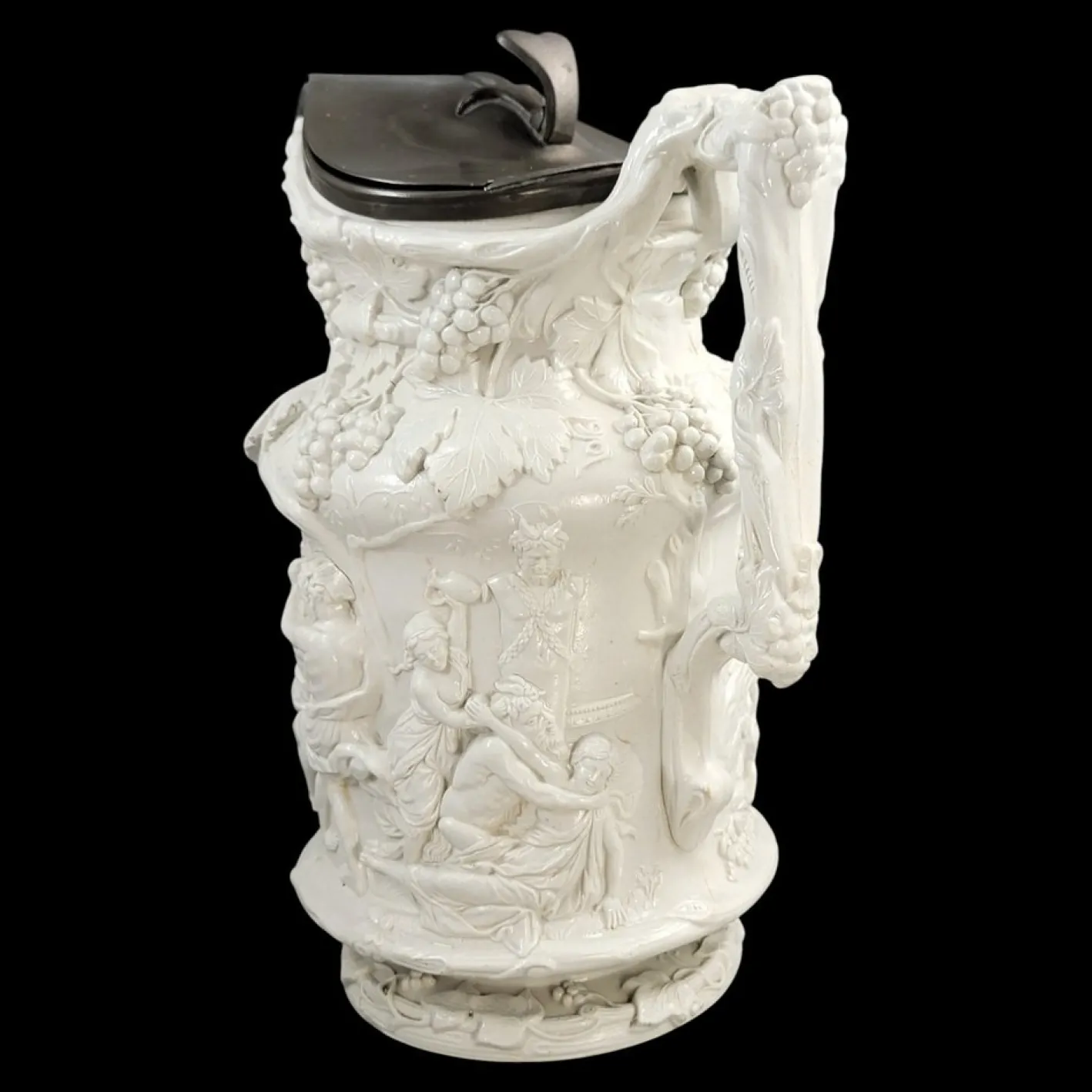 Großer Bacchanaler Tanzkrug in Reliefform von Charles Meigh, 1844