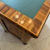 Großer Biedermeier Schreibtisch mit Leder