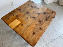 Großer Biedermeier Schreibtisch mit Leder