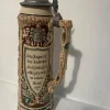 Großer Bierkrug aus glasiertem Steingut, Deutschland, Ende des 19. Jahrhunderts