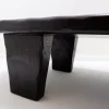 Großer Couchtisch aus Schwarz Gehämmertem Holz