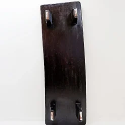 Großer Couchtisch aus Schwarz Gehämmertem Holz