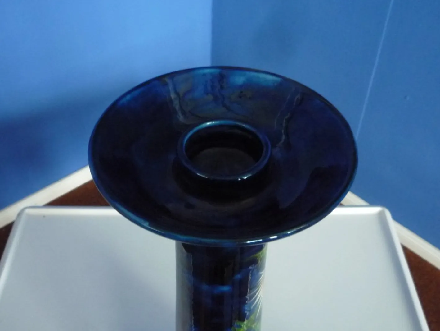 Großer deutscher Keramik Kerzenständer von Hindelanger, 1970er