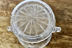 Großer Französischer Art Deco Eiskübel aus mundgeblasenem Kristallglas, 1920er
