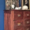 Großer italienischer Aktenschrank aus Kastanienholz mit 20 Schubladen, 1890er