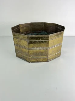 Großer italienischer Übertopf aus Messing, 1960er