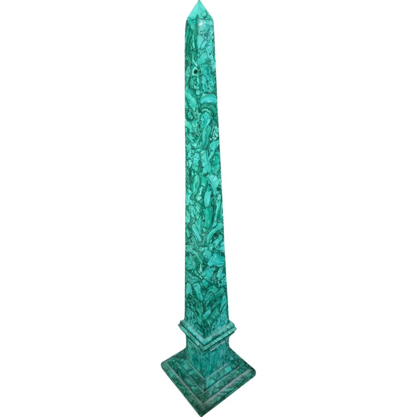 Großer italienischer Obelisk aus Malachit, 1970er