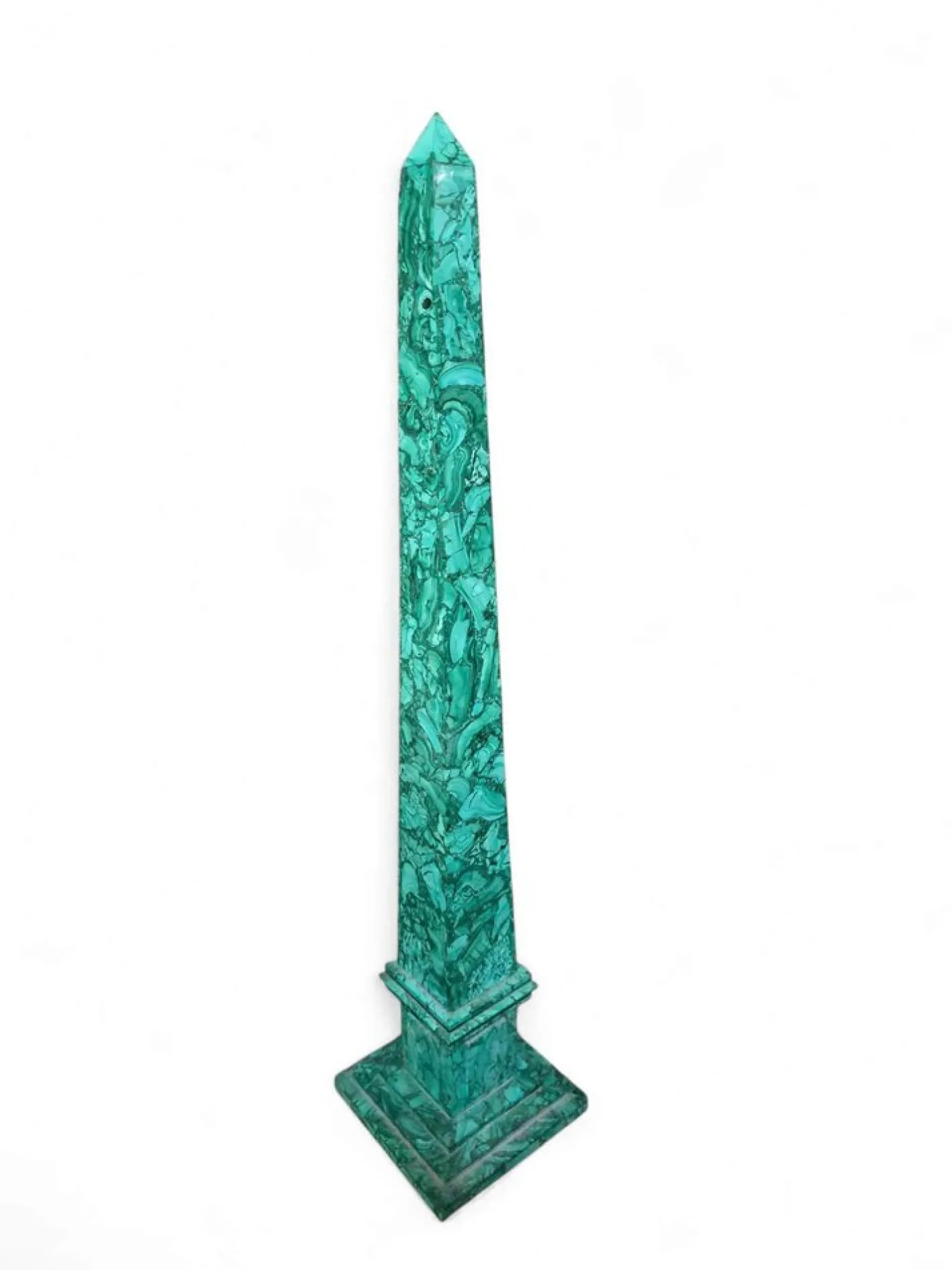 Großer italienischer Obelisk aus Malachit, 1970er