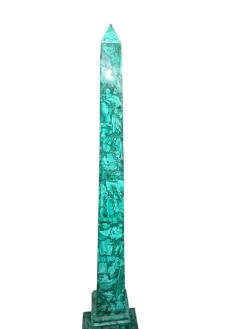 Großer italienischer Obelisk aus Malachit, 1970er