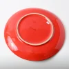 Großer italienischer Teller in Rot & Gelb von Baldelli, 1970er
