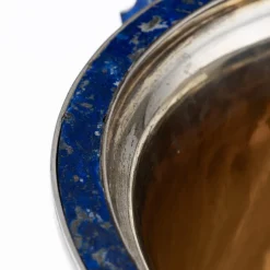 Großer Italienischer Vintage Weinkühler aus Silber & Lapislazuli, 1970