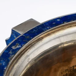 Großer Italienischer Vintage Weinkühler aus Silber & Lapislazuli, 1970