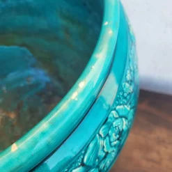 Großer Keramik Übertopf im japanischen Stil, 1800er