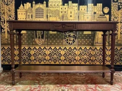 Großer Konsolentisch aus Nussholz im Louis XVI-Stil