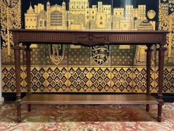 Großer Konsolentisch aus Nussholz im Louis XVI-Stil