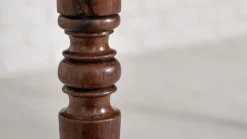 Großer Rustikaler Klapp-Arbeitstisch aus Braunem Nussholz, 1800er